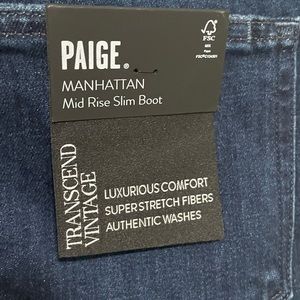 Brand new Paige Manhattan petite jeans, 33 x 30